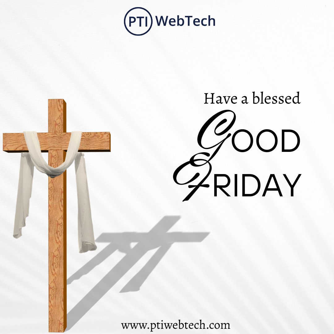 ptiwebtech's tweet image. Wishing everyone a reflective and peaceful Good Friday! 
#ptiwebtech #goodfriday #holyfriday #goodfriday2025 #fridaythought #positivevibes #weekendreflection #easterseason #inspiration #spiritualgrowth #peace #happygoodfriday  #christianity #jesuschrist