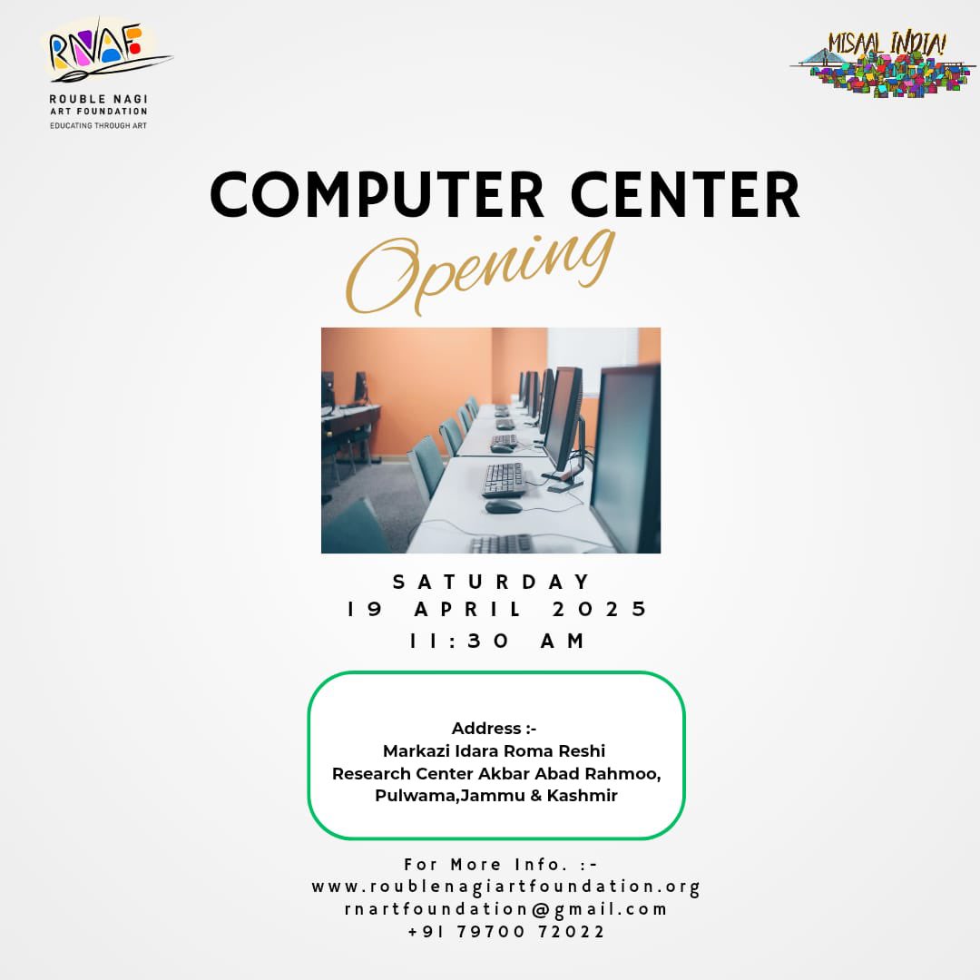 RNAFMUMBAI's tweet photo. RNAFs new Computer Lab for children and Skill Develpoment Centre opening tomorrow at #Pulwama #Kashmir
#RNAF #EducatingThroughArt #DigitalLearning #ComputerCentre #SkillCentre #selfreliant #empoweringyounggirls #children #EqualityNotCharity #Kashmir #jammuandkashmir #India 🇮🇳 https://t.co/rW2B5CRLx6