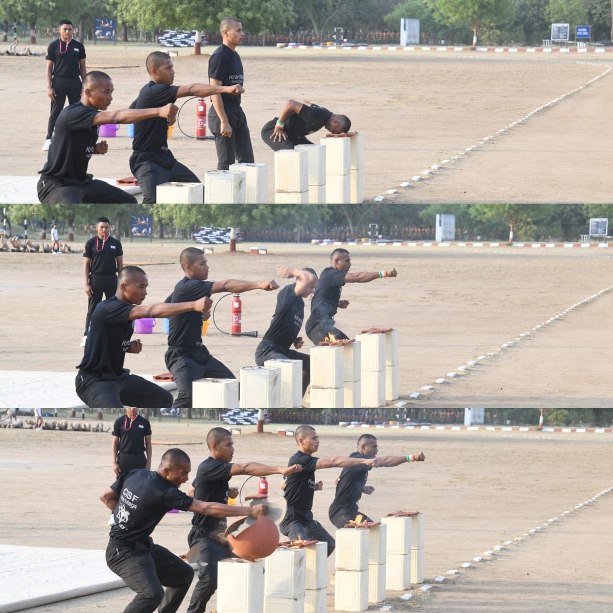 CISFTraining's tweet image. Krav Maga in action at RTC Deoli! 
Trainees at RTC Deoli showcased their skills in an impressive Krav Maga demonstration, highlighting agility, discipline, and self-defense techniques.
#RTCDeoli #CISFTraining #KravMaga @CISFHQrs