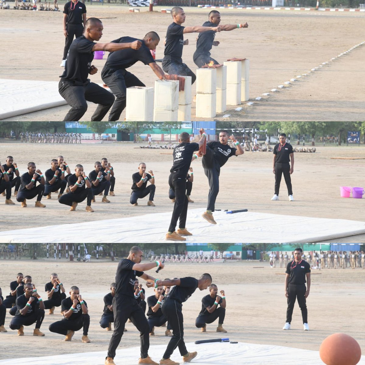 CISFTraining's tweet image. Krav Maga in action at RTC Deoli! 
Trainees at RTC Deoli showcased their skills in an impressive Krav Maga demonstration, highlighting agility, discipline, and self-defense techniques.
#RTCDeoli #CISFTraining #KravMaga @CISFHQrs