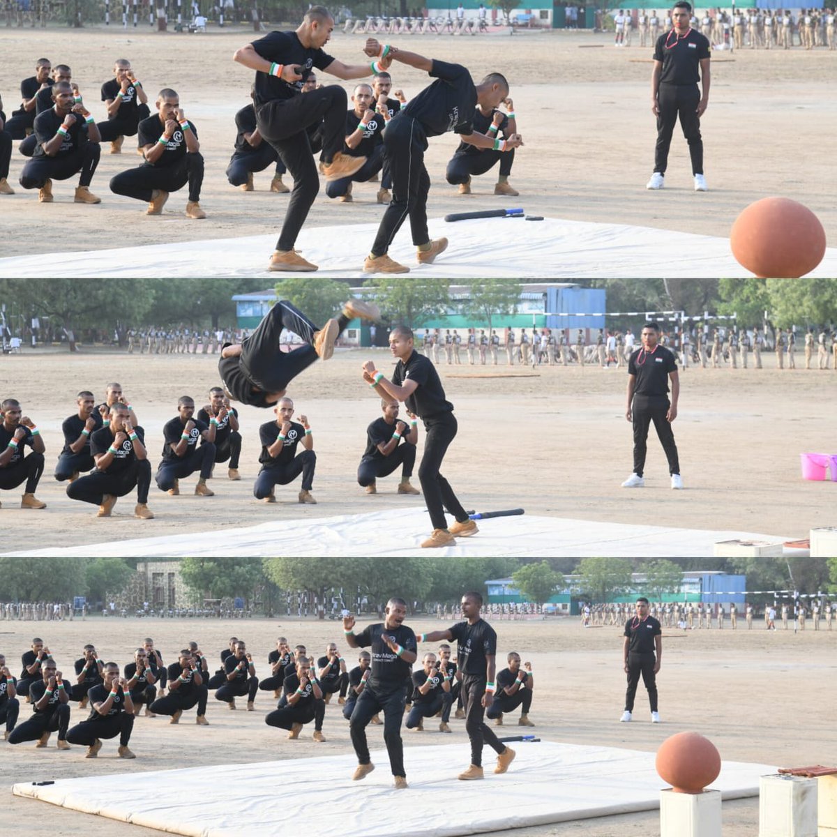 CISFTraining's tweet image. Krav Maga in action at RTC Deoli! 
Trainees at RTC Deoli showcased their skills in an impressive Krav Maga demonstration, highlighting agility, discipline, and self-defense techniques.
#RTCDeoli #CISFTraining #KravMaga @CISFHQrs