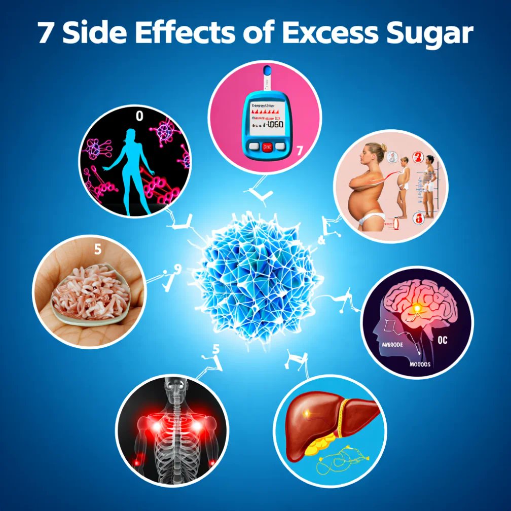 Sheetal Goenka (@drsheetalgoenka) on Twitter photo Sugar isn't just sweet—it’s sneaky.
Too much sugar can cause:
Hormone imbalance
PCOS flare-ups
Acne & aging skin
Belly fat
Mood swings
Fatty liver
Diabetes
Break the cycle. Cut added sugar.
#HealthWithSheetal #SugarFacts #PCOS #Wellness
Read for more healthwithsheetal.blogspot.com/2025/04/7-dang… Sugar isn't just sweet—it’s sneaky.
Too much sugar can cause:
Hormone imbalance
PCOS flare-ups
Acne & aging skin
Belly fat
Mood swings
Fatty liver
Diabetes
Break the cycle. Cut added sugar.
#HealthWithSheetal #SugarFacts #PCOS #Wellness
Read for more healthwithsheetal.blogspot.com/2025/04/7-dang…