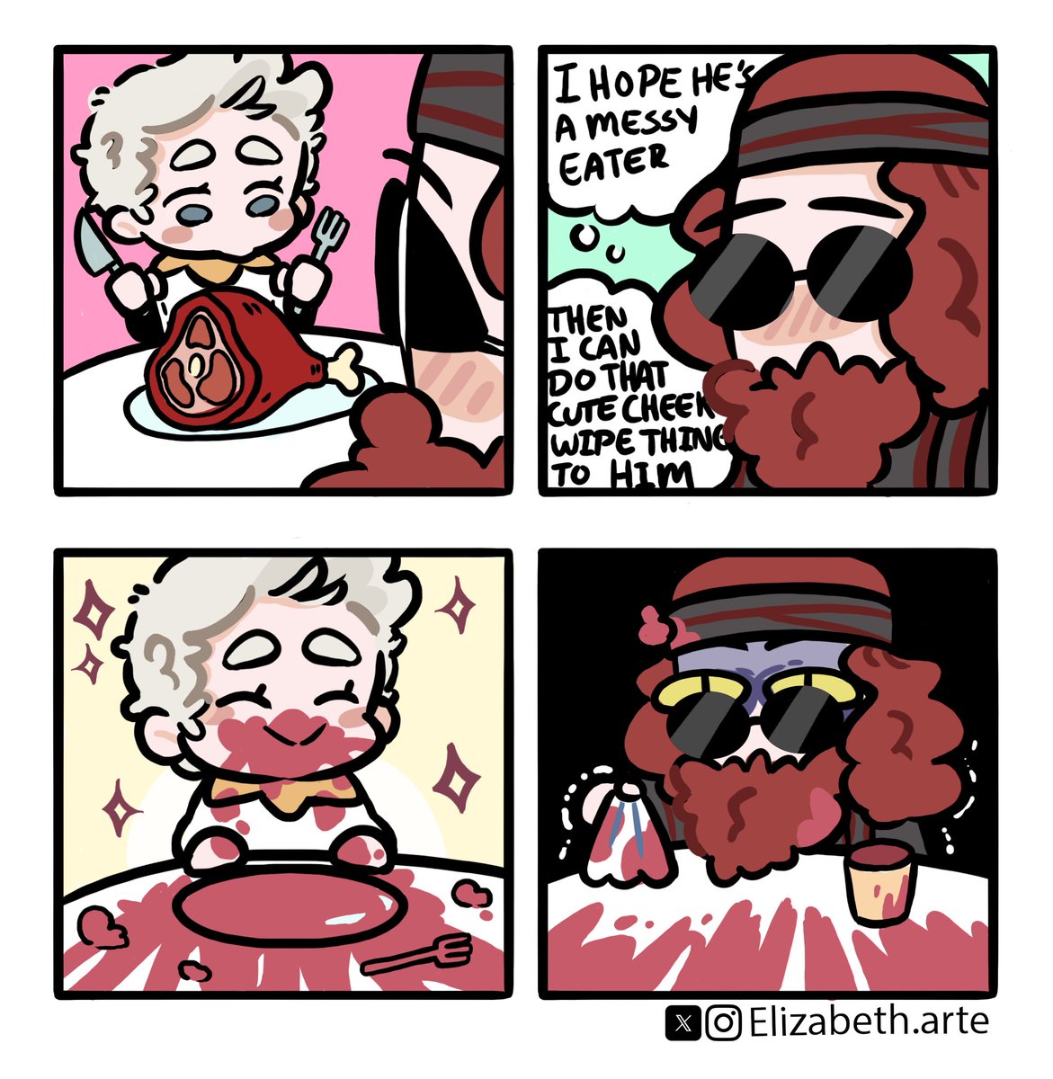 Bildad: 👁️👄👁️
. 
 #GoodOmens #azicrow #Crowley #GoodOmens2 #Bildad  #GoodOmensFanArt #ineffablehusbands #Aziraphale