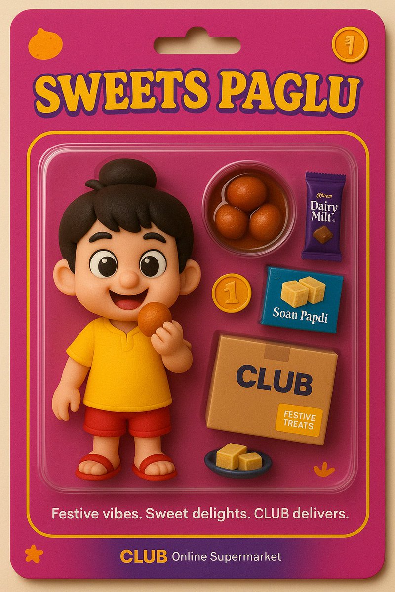 CLUBsupermarket's tweet photo. PAGLU Squad is here ,  in full collectible glory! 😍

Everything you crave, CLUB delivers, Fast. 🛵

Tap. Shop. Save. Repeat.

Only on CLUB Online Supermarket 🛒📱
https://t.co/HQSTXVyNUV

#clubonlinesupermarket #paglutrend #onlinegrocery  #TrendingNow #explorepage https://t.co/612ZIOS8YF