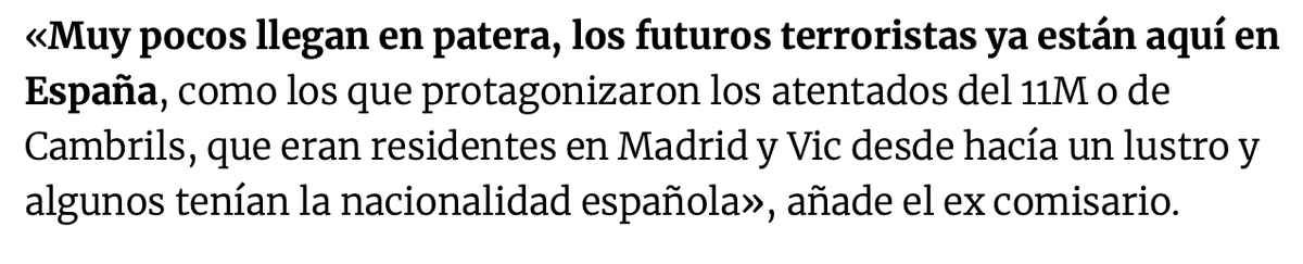 Preocupante, muy preocupante que, tras 21 años, aún no hayan demostrado afirmaciones con pruebas fehacientes la implicación de los “#terroristas” fallecidos en #Leganés en los atentados del #11M.
Sólo sabemos quienes no pudieron ser.
😉
okdiario.com/espana/mayor-e…