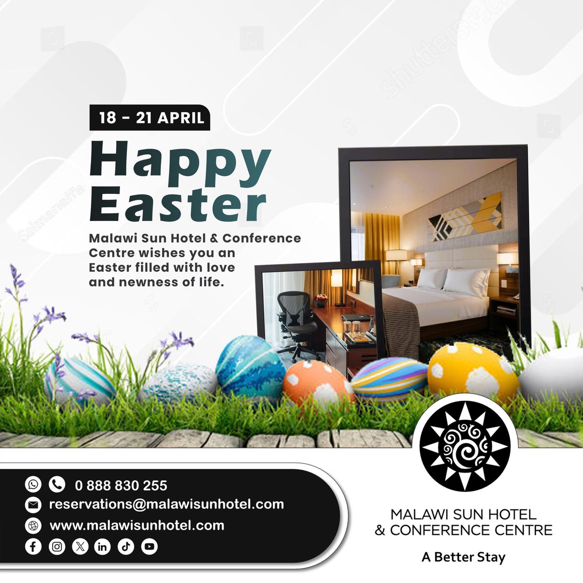 Malawi Sun Hotel &amp; Conference Centre wishes you an Easter filled with love and newness of life.