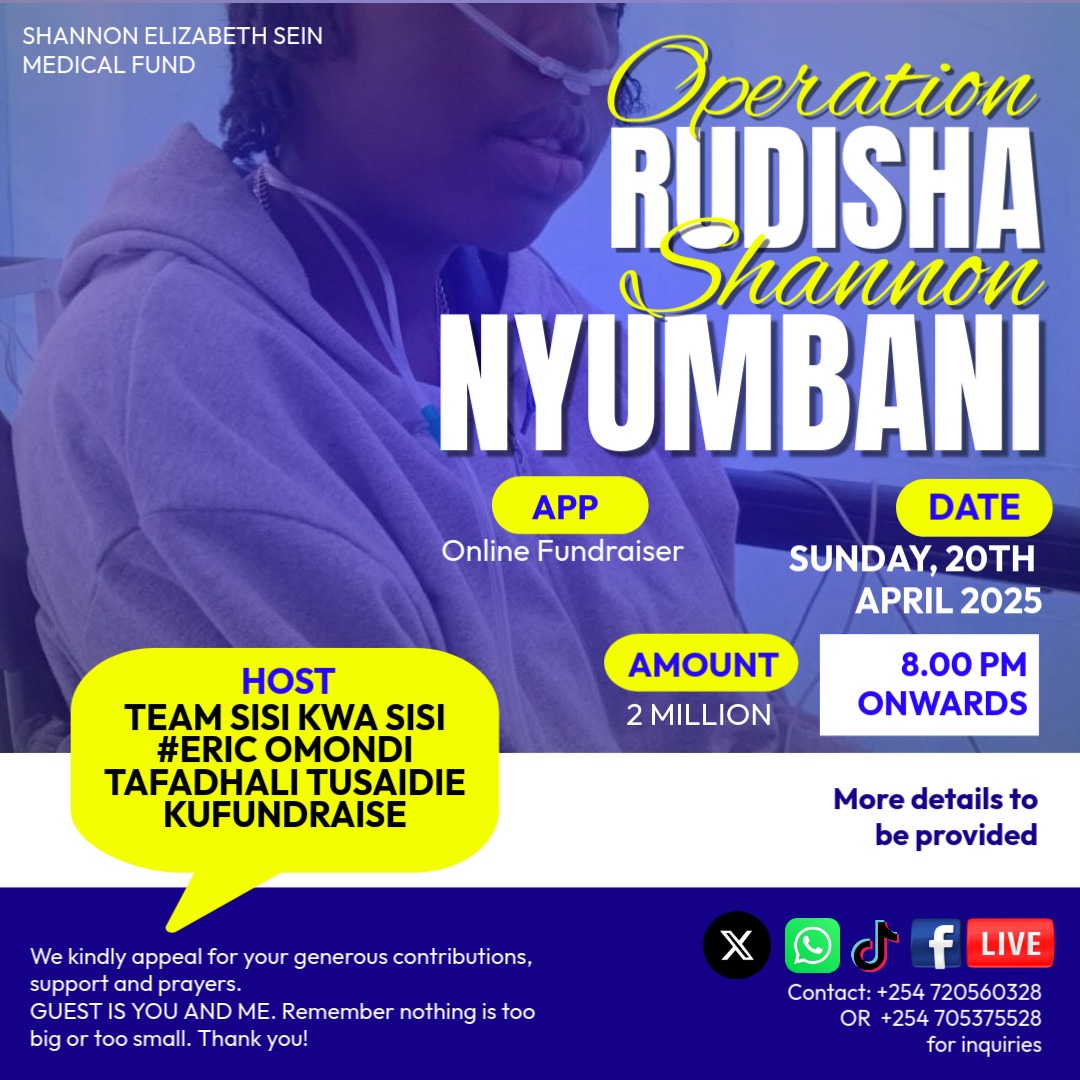We are stuck in India *Get #EricOmondi’s Attention*
🔥Please post the poster below in all possible social media (fb, ig, WhatsApp, x, TikTok) and *put the hash tag*
 👉🏽 *#ericomonditafadhalisaidia #Shannonarudinyumbani*
➡️ Saetwa Saitoti fb post 
Let’s bring Shannon home! 🏠❤️