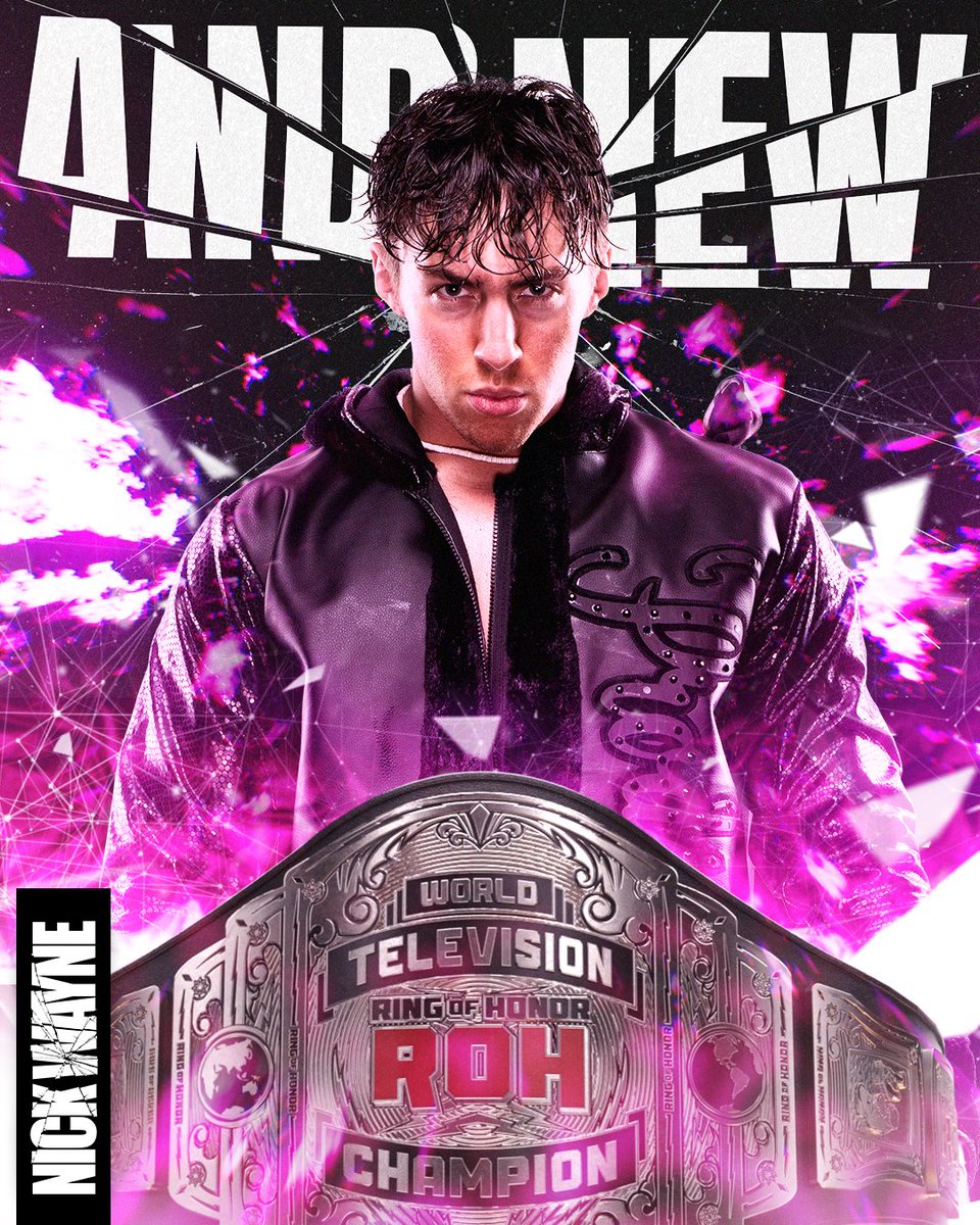 All Elite Wrestling (@aew) on Twitter photo #ANDNEW <a href="/ringofhonor/">ROH - Ring of Honor Wrestling</a> World TV Champion <a href="/thenickwayne/">Nick Wayne</a>!
The youngest singles champion in the men's division ever in ROH history!
Watch #AEWCollision LIVE on TNT + MAX! #ANDNEW <a href="/ringofhonor/">ROH - Ring of Honor Wrestling</a> World TV Champion <a href="/thenickwayne/">Nick Wayne</a>!
The youngest singles champion in the men's division ever in ROH history!
Watch #AEWCollision LIVE on TNT + MAX!