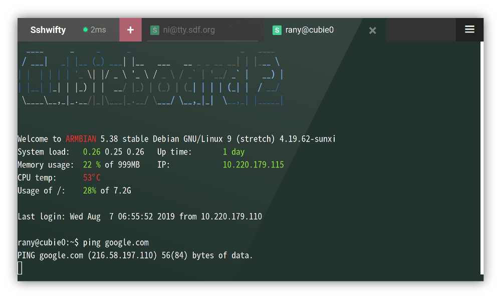 اگه به دلیلی مثل فیلتر بودن IP سرور نیاز به SSH زدن از طریق وب داشتید، میتونید از سرویس SSH Client تحت وب مثل Sshwifty استفاده کنید.

اوپن سورس هست و میتونید رو سرور خودتون هم بالا بیارید.

دمو: sshwifty-demo.nirui.org
گیت: github.com/nirui/sshwifty
