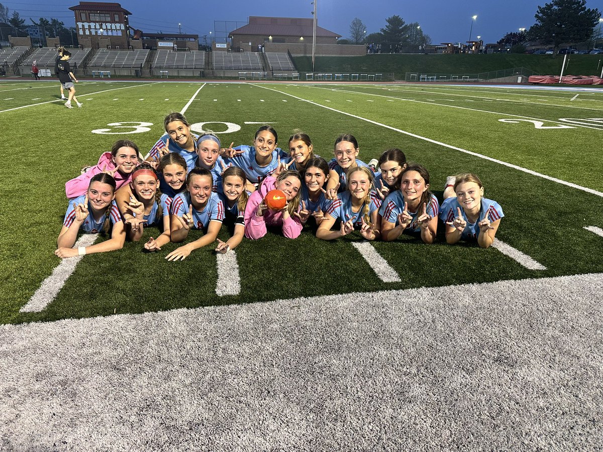 Varsity edges out a 3-2 win over an extremely talented and dangerous Ladue.  Goals to: M Leahy, A Zichella, and K Hardy.  Assists to: K Hardy and M Leahy.  #GroupEffortForTheWin #WhyNot