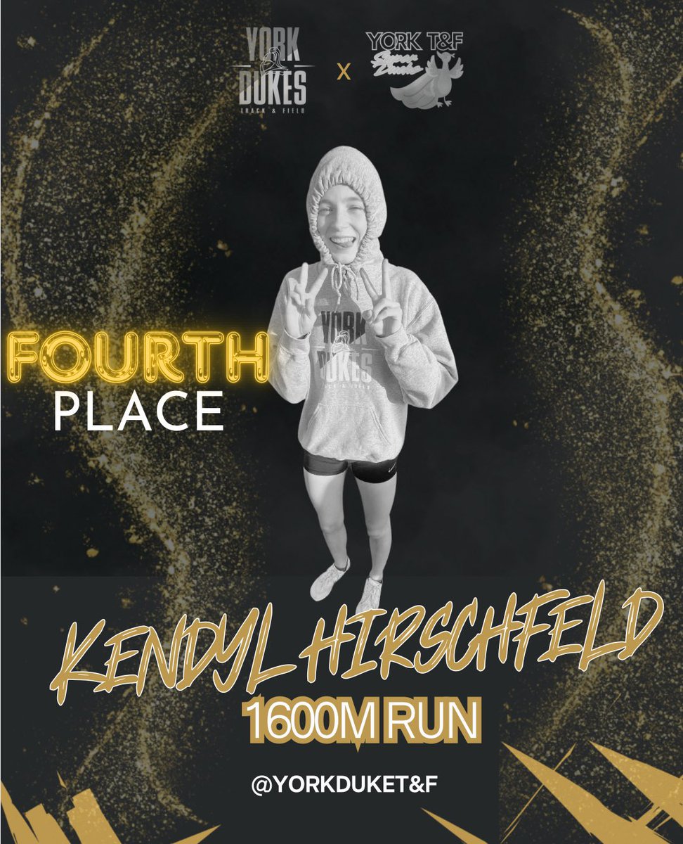 YorkDukeTandF's tweet photo. Live from Central City:  Kendyl Hirschfeld 4th in the mile! #yorkdukes https://t.co/4dUzk4f03i