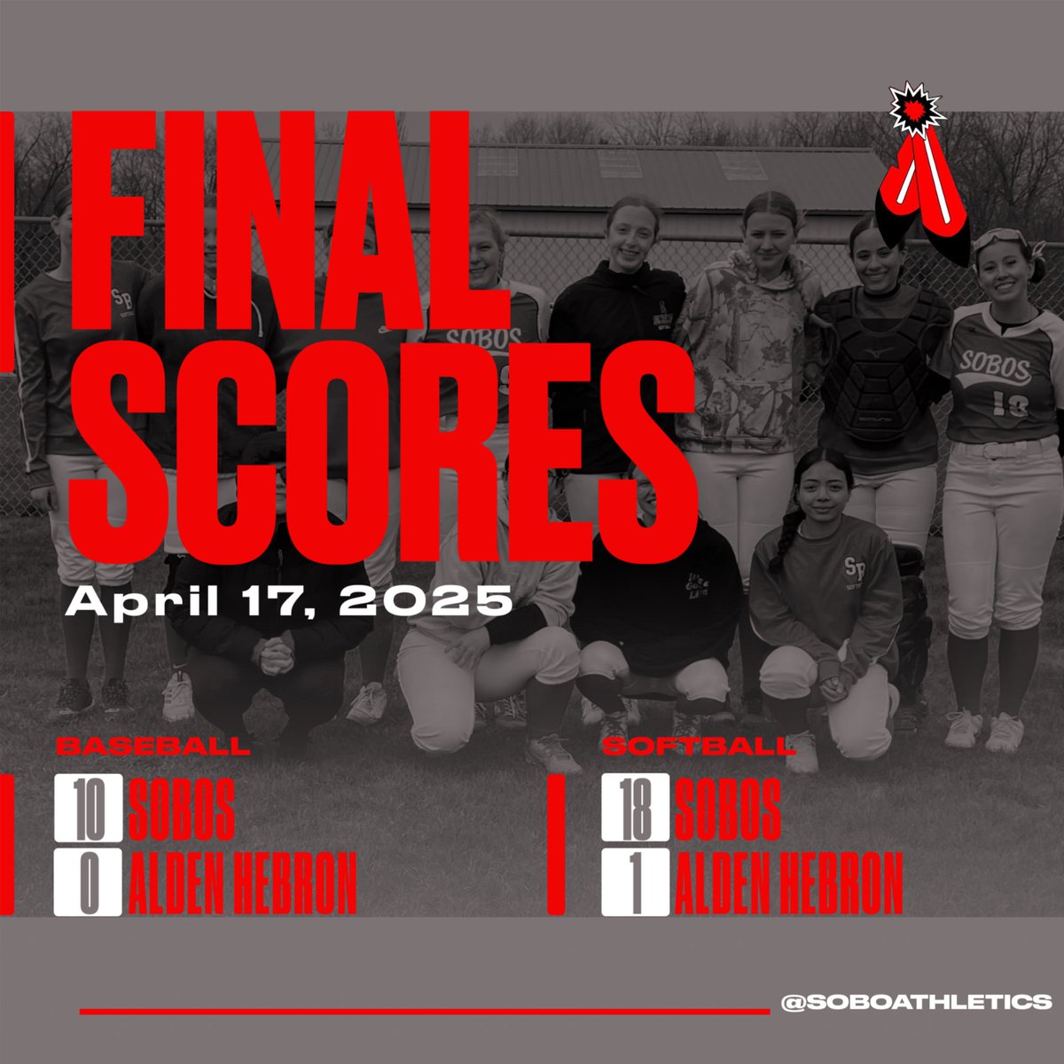Softball wins their 6th Consecutive Northeastern Athletic Conference Championship, and both squads sweep the season series against Alden Hebron!