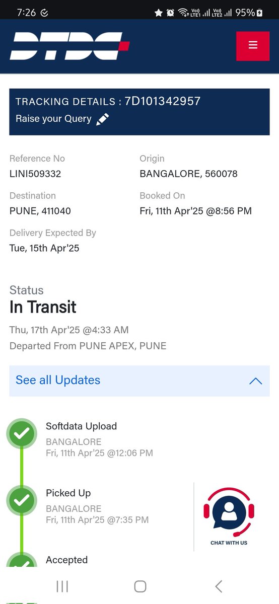 cruzerride's tweet photo. @lining_studio what pathetic order tracking and Product delivery service you have. Does it take more than 6 days to deliver product from Bengaluru to Pune? And there's no update on your website after 11th April'25.

Where's the delivery of my order? https://t.co/XLIBsajqkQ