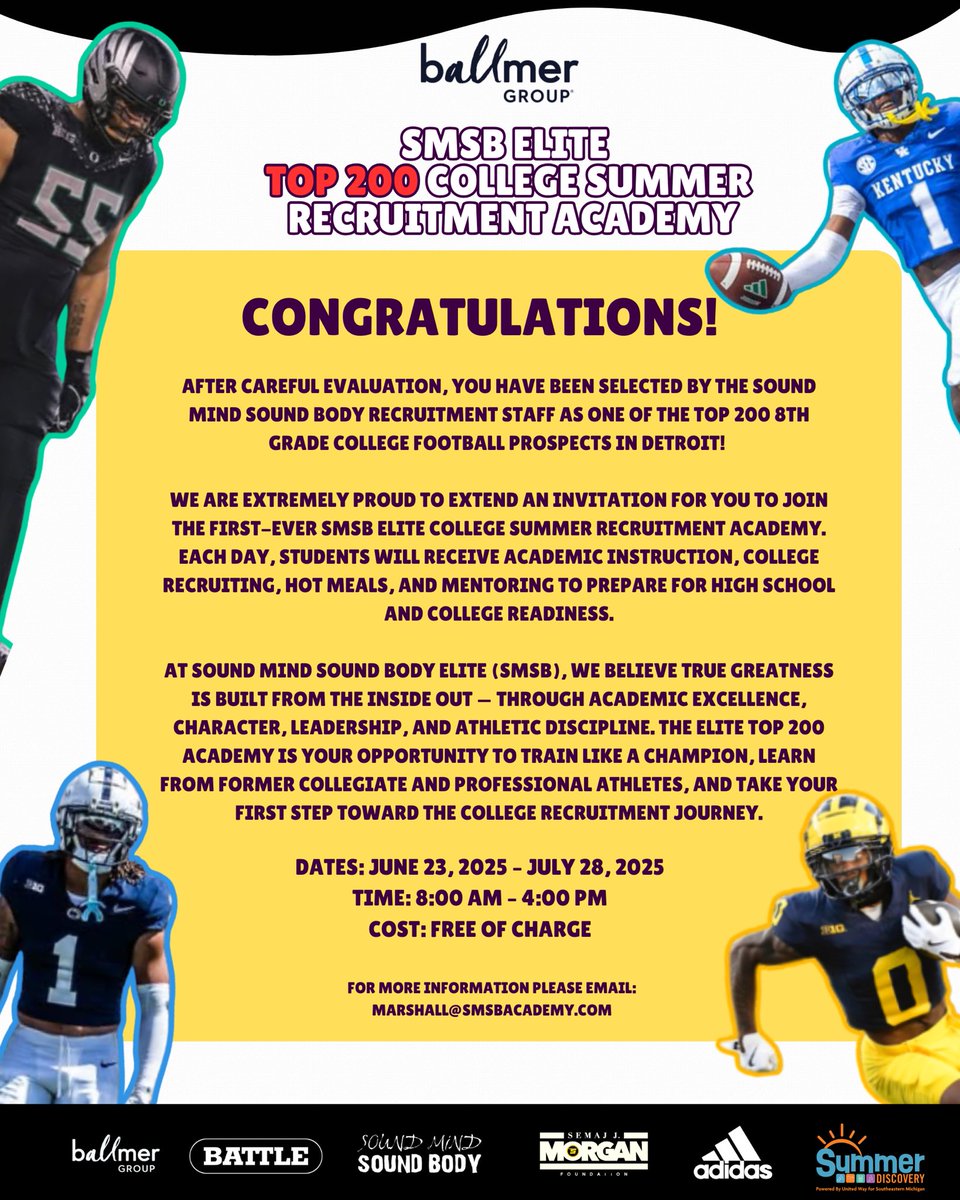Thank You for this opportunity 🔥🔥!!!!!!@smsbacademy <a href="/PrepRedzoneMI/">Prep Redzone Michigan</a> <a href="/MichFBFrenzy/">Michigan Prep Frenzy</a> <a href="/MIexposure/">Michigan exposure</a> <a href="/MSU_Football/">Michigan State Football</a> <a href="/ExpoRecruits/">Expo Recruits</a> <a href="/247recruiting/">247Sports Recruiting</a> <a href="/AllenTrieu/">Allen Trieu</a>