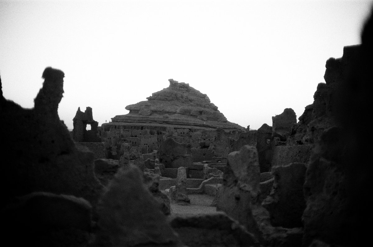 The photos from my Egypt, last September trip are stunning. They commemorate El-Arbaeen—the 40th day after my father’s passing.
Shot-with-love on bw film. 
A view from the ancient city