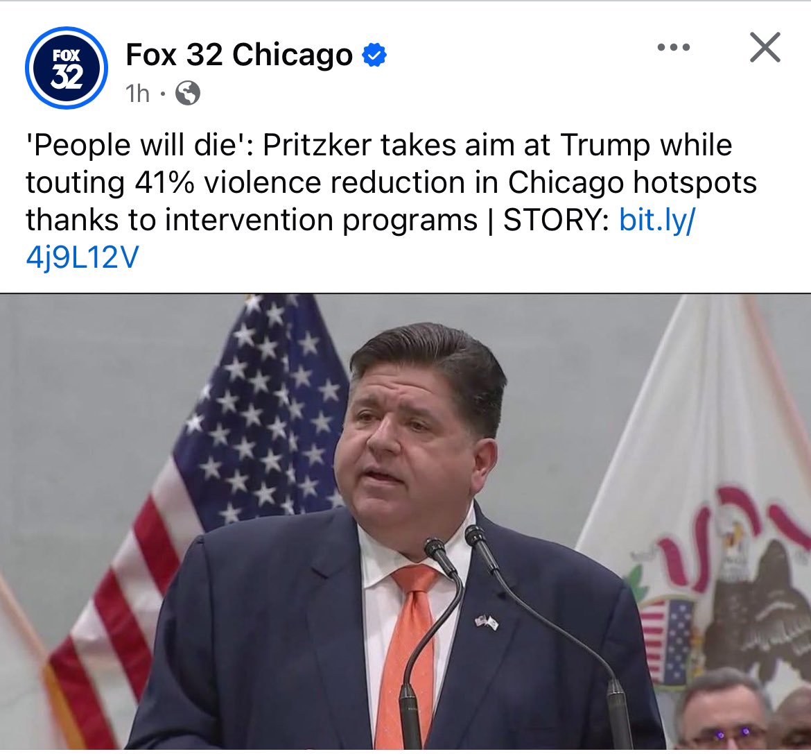 Says the tyrant that killed thousands during covid and is responsible for death every day in Illinois…