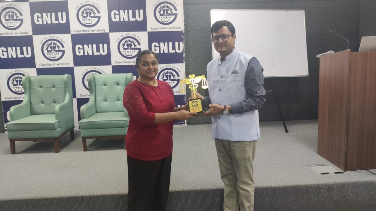 Dr. Rohit Moonka, Assistant Professor (Selection Grade), Campus Law Centre, Faculty of Law was invited by the Gujarat National Law University for taking sessions for the participants of PG Diploma in Medical Law, Policy, and Ethics course offered jointly by GNLU on 29 March 2025