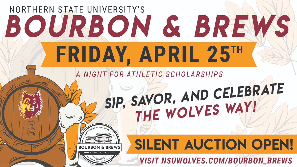 #GoWolves (@wolvesathletics) on Twitter photo We are 1 week out from the 2025 edition of Bourbon & Brews & the event silent auction is officially live!!
Browse & Bid ➡️ nsuwolves.com/bourbon_brews_…
Purchase Tickets ➡️ nsuwolves.universitytickets.com
Learn More ➡️ nsuwolves.com/bourbon_brews
#GoWolves🐺 | #maroonNgold🐾 | <a href="/nsuwolvesclub/">NSU Wolves Club</a> We are 1 week out from the 2025 edition of Bourbon & Brews & the event silent auction is officially live!!
Browse & Bid ➡️ nsuwolves.com/bourbon_brews_…
Purchase Tickets ➡️ nsuwolves.universitytickets.com
Learn More ➡️ nsuwolves.com/bourbon_brews
#GoWolves🐺 | #maroonNgold🐾 | <a href="/nsuwolvesclub/">NSU Wolves Club</a>