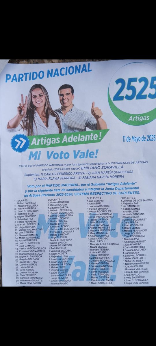 🔴 CAIRO Y MACONDO

✔️En Montevideo renuncia Cairo por las irregularidades en su vivienda y en Macondo (Artigas), la ex diputada blanca Valentina Do Santos (condenada por corrupción) hace campaña política en un centro para adolescentes discapacitados y sube las fotos a su