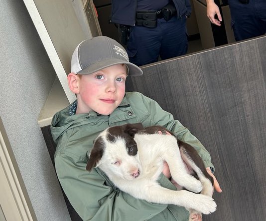 If I were planning a major takeover, like, say, world domination, I think all I’d need are a puppy and a cute kid. 
It’s kryptonite.