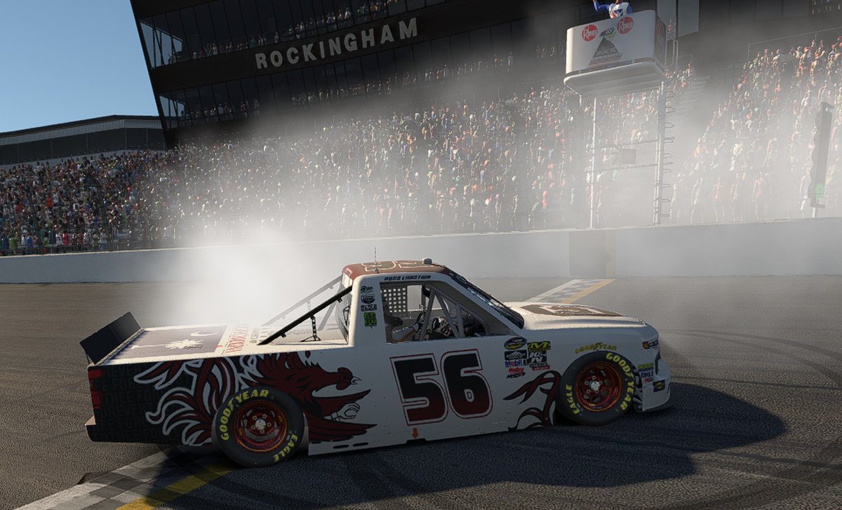 We took our <a href="/NASCAR_Trucks/">NASCAR CRAFTSMAN Trucks</a> to <a href="/Rockingham1965/">Rockingham Speedway</a> tonight for Race 2.

<a href="/Strictly_Stock/">Strictly Stock Motor Sports</a>'s <a href="/Brandon_24_/">Brandon Smith</a> grabs the 🏁&amp;🏆!

Huge thank you goes to <a href="/GregGunther93/">Greg Gunther</a>, SparkManga, and <a href="/SRCSimSports/">SRC SimSports</a> Driver <a href="/dgriffinracing/">David Griffin</a> for tonight's awesome Race Prizes!🙏💰💰🏁💰💰🙏