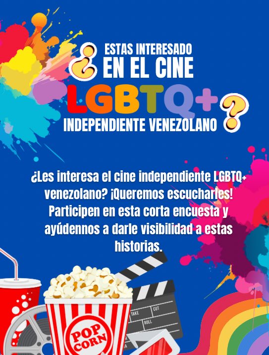 Holaaaa gente de twitter! 

Si te gusta el cine y las historias lgbt pues me ayudarían mucho haciendo esta encuesta! 
Es para mi proyecto de tesis y amo que puedo hacer un cortometraje LGBT ( temática drag😭)

So me ayudarían mucho haciéndola❤️

Inserto link abajo⬇️