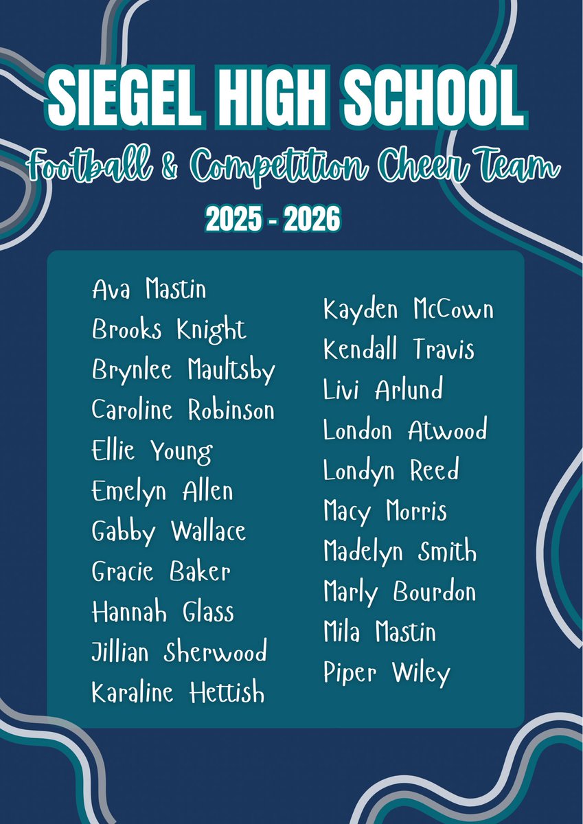 Congratulations to your 2025-2026 Football &amp; Competition Cheerleaders! ⭐️