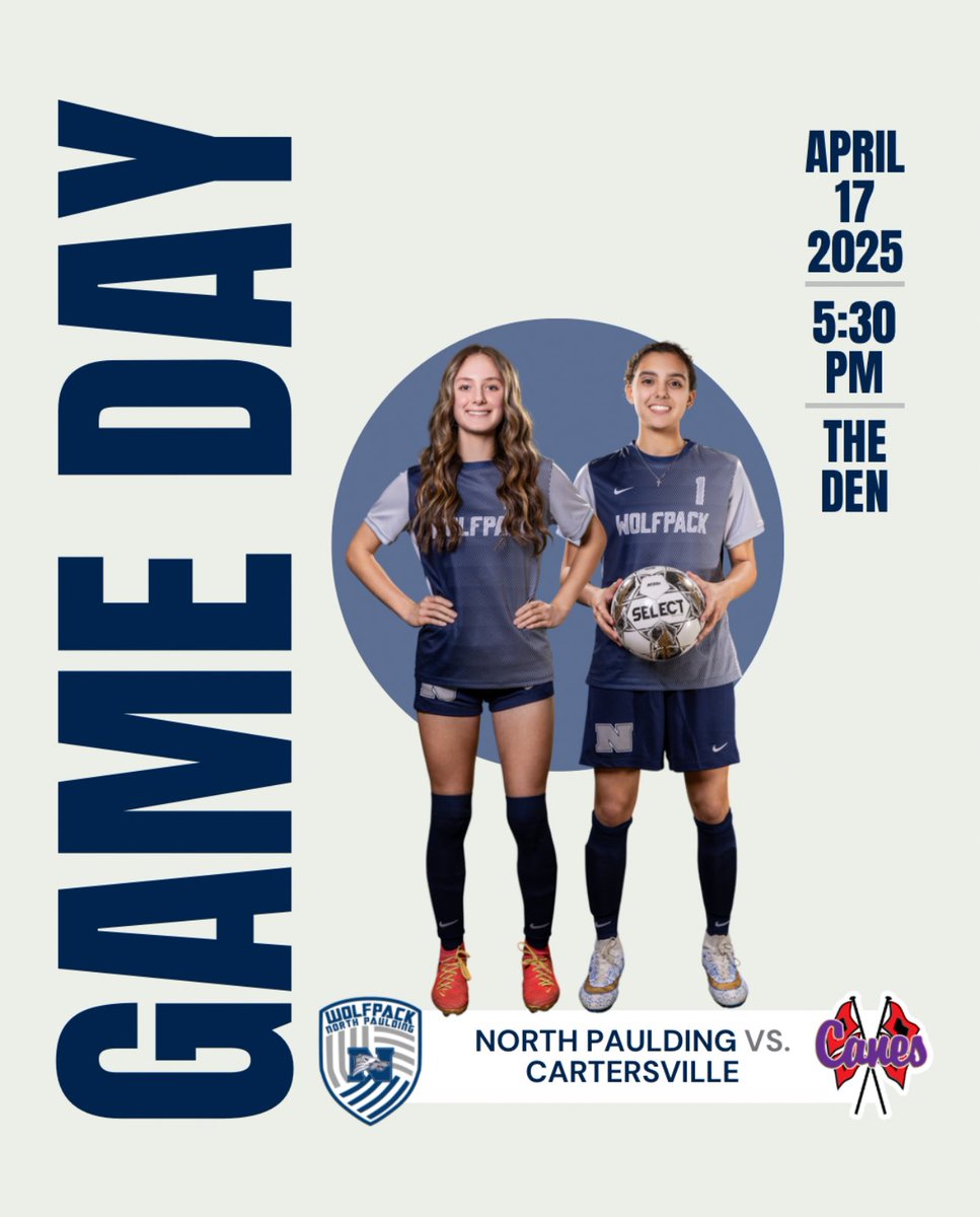 Come out and support the #LadyWolfpack in their final match of the regular season as they tune-up for the state playoffs! 🐺⚽️ #TrainCompeteWin