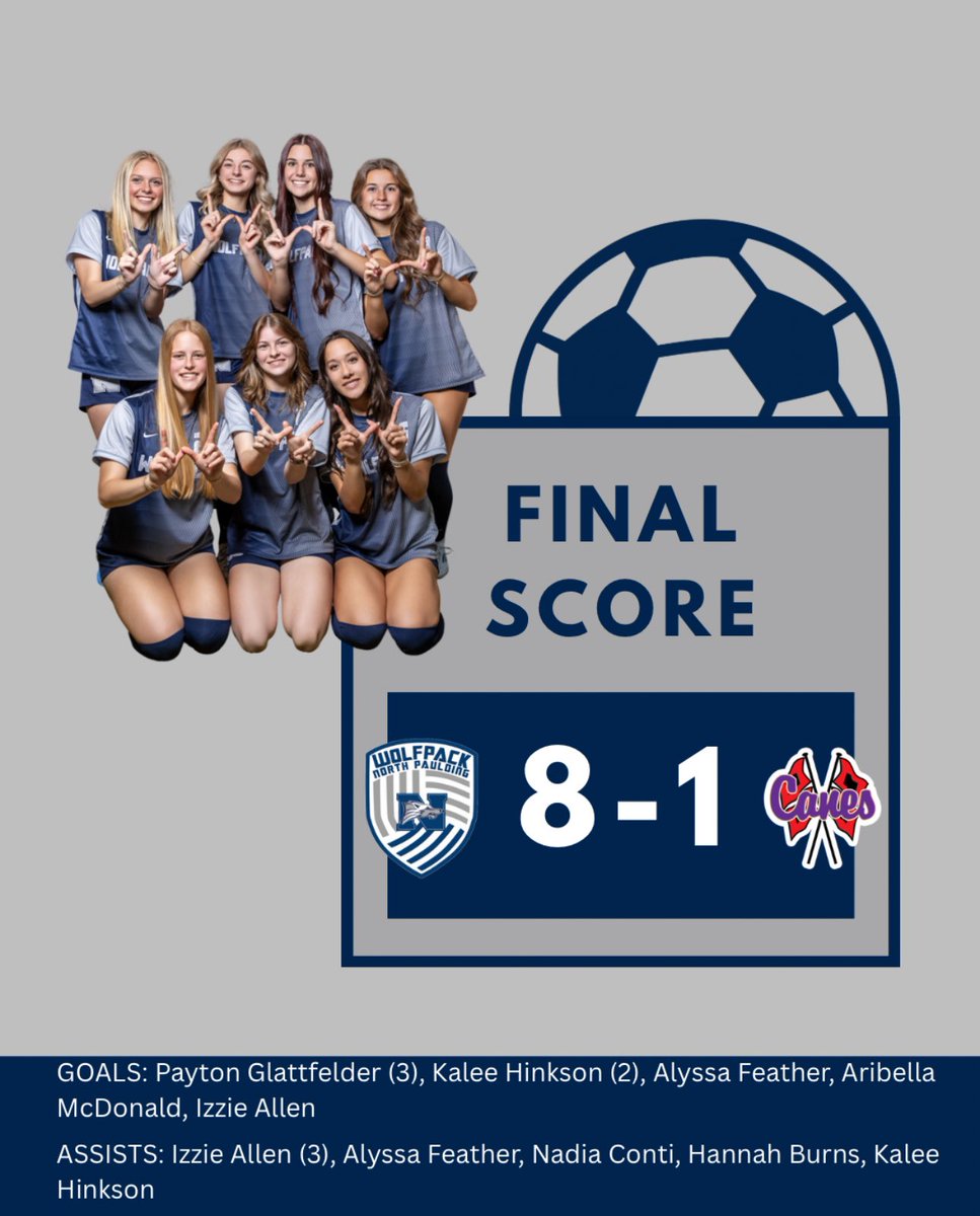 The #LadyWolfpack finished with a home victory in their season finale! The Lady Pack will host Lowndes in the first round of the state playoffs on Tuesday (5:00). 🐺⚽️ #TrainCompeteWin