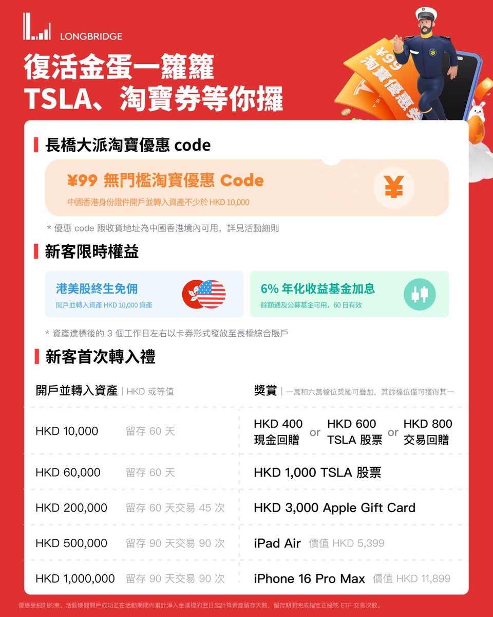 🔥来恰饭了，长桥证券四月开户入金获好礼（美港股0佣金，开户入金/转户最高送特斯拉股票/苹果手机），如果有需要的朋友欢迎用我的专属链接注册长桥证券！  长桥证券公司于2019 年成立，在美国、新加坡、香港、新西兰等地持有