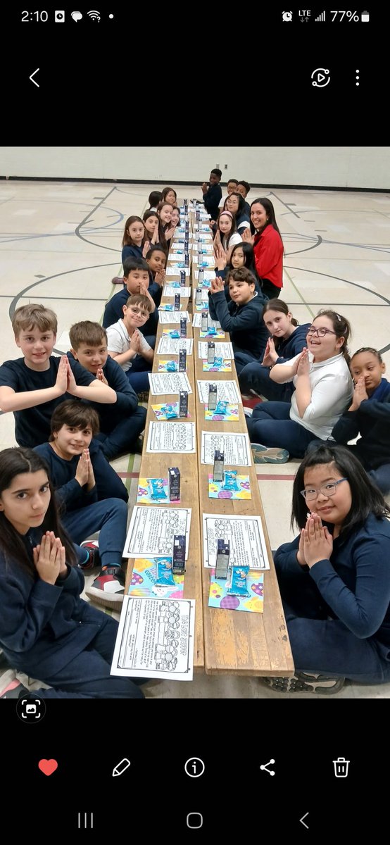 Our grade 4/5 class, led by Ms Pinheiro, recreating The Last Supper with her students, living the word and leading with love 💕 <a href="/TCDSB_RDAddario/">Robert D’Addario</a> <a href="/TCDSB/">Toronto Catholic District School Board</a> <a href="/ZebbyMartins/">Zebby Martins</a> <a href="/Piotrok/">Ms P, EdD</a>