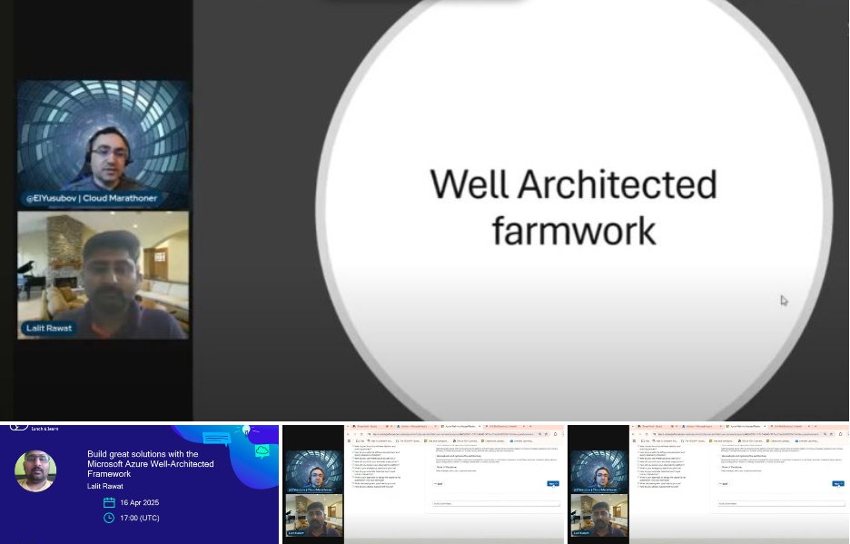 Elkhan | Azure MVP 🇺🇦 💪 (@elyusubov) on Twitter photo What is #Azure 🚀 #WAF Well-Architected Framework, and how could you get started ⁉️ 🤔
🎯Check out the #CloudMarathoner post 👉 linkedin.com/posts/elkhanyu…
#CAF #Reliability #performance
<a href="/_CloudFamily/">CloudFamily</a>
<a href="/ComeCloudWithUs/">Come Cloud With Us (@comecloudwithus.bsky.social)</a>
<a href="/welshazure/">Welsh Azure User Group</a>
<a href="/AzugSweden/">Azure User Group Sweden 🇸🇪</a>
<a href="/AzureCrazy/">Azure Crazy</a>
<a href="/MSCSUG/">Cloud Security Insiders</a>
<a href="/CloudLunchLearn/">☁️Cloud Lunch and Learn☁️</a> What is #Azure 🚀 #WAF Well-Architected Framework, and how could you get started ⁉️ 🤔
🎯Check out the #CloudMarathoner post 👉 linkedin.com/posts/elkhanyu…
#CAF #Reliability #performance
<a href="/_CloudFamily/">CloudFamily</a>
<a href="/ComeCloudWithUs/">Come Cloud With Us (@comecloudwithus.bsky.social)</a>
<a href="/welshazure/">Welsh Azure User Group</a>
<a href="/AzugSweden/">Azure User Group Sweden 🇸🇪</a>
<a href="/AzureCrazy/">Azure Crazy</a>
<a href="/MSCSUG/">Cloud Security Insiders</a>
<a href="/CloudLunchLearn/">☁️Cloud Lunch and Learn☁️</a>