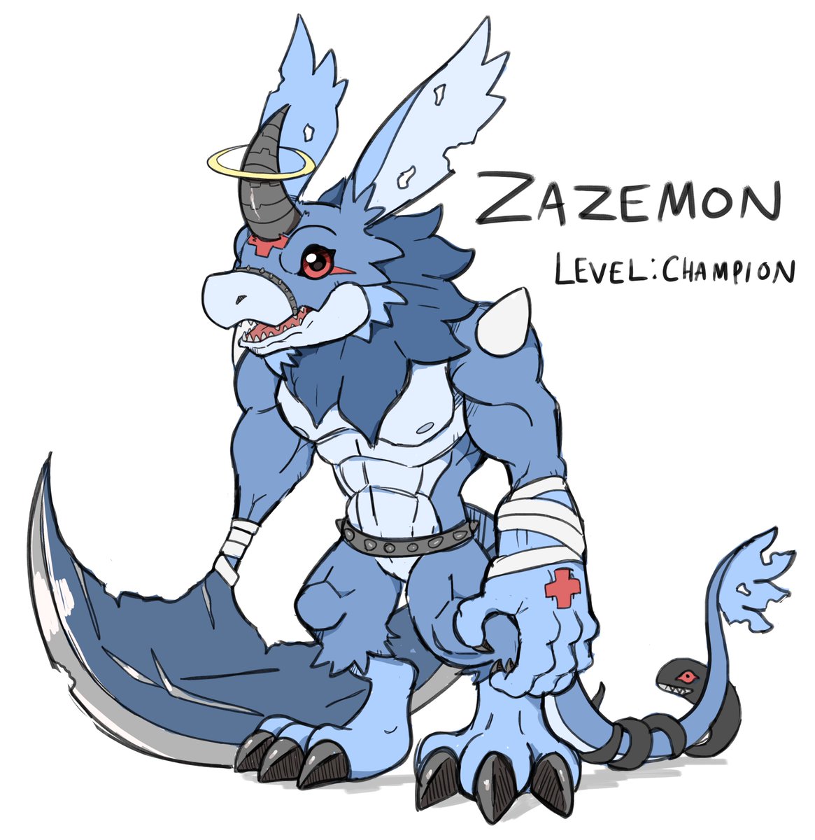 ranksyQK's tweet image. Redesigned the champion form of Miragemon
