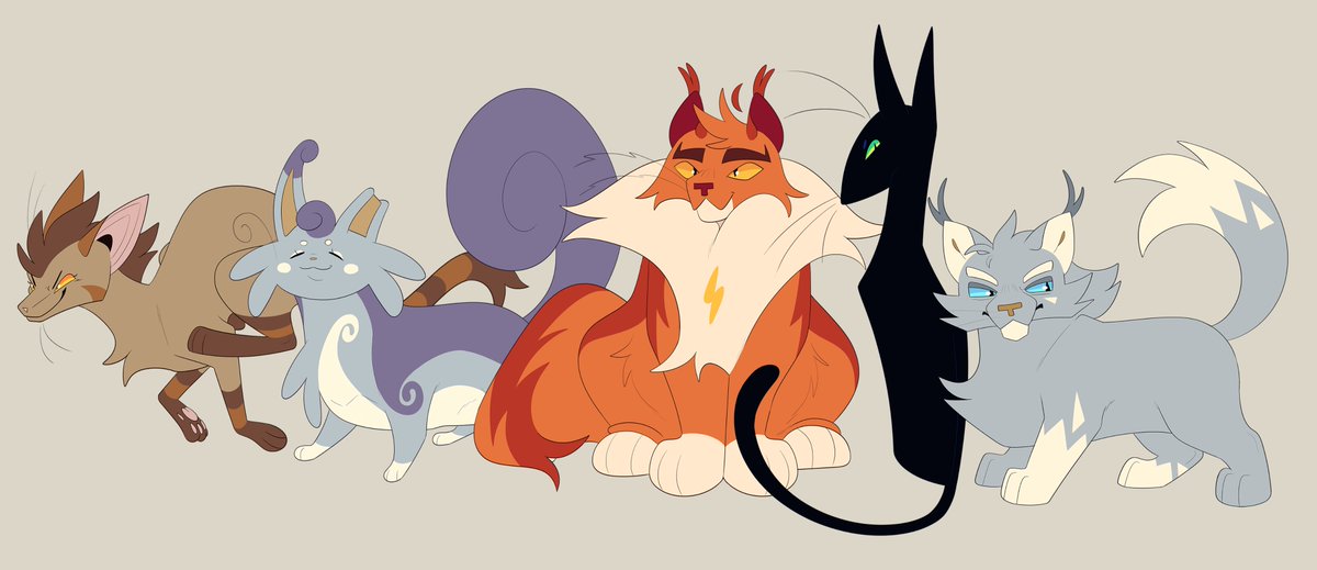 cosmic_dia's tweet photo. Clan Founders: Wind Runner, River Ripple, Thunder, Tall Shadow, and Clear Sky! https://t.co/uRbco5umNb