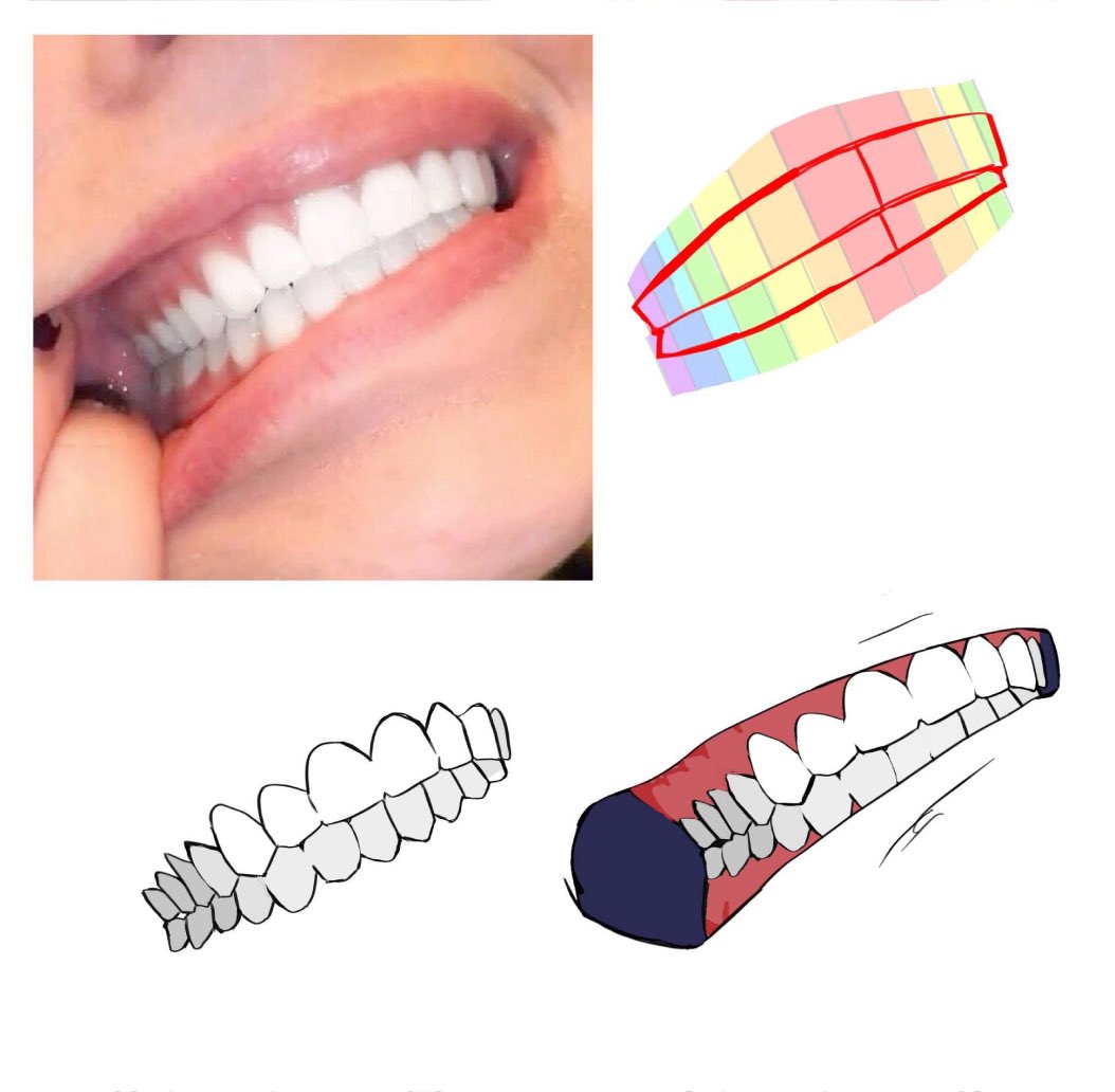 ivoryne__'s tweet image. practice to draw some teeth, i just learned from a ytb vid of laovaan