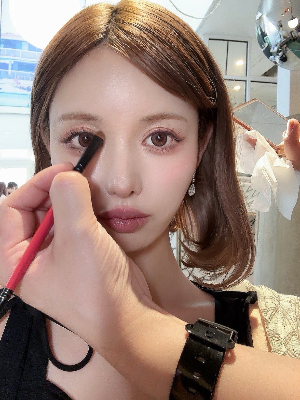希少 MA＊RS 当時物 武藤静香さん着用モデルのパフューム柄 ワンピース 小悪魔ageha 武藤静香着用 MA*RS レース付チェック ビスチェ