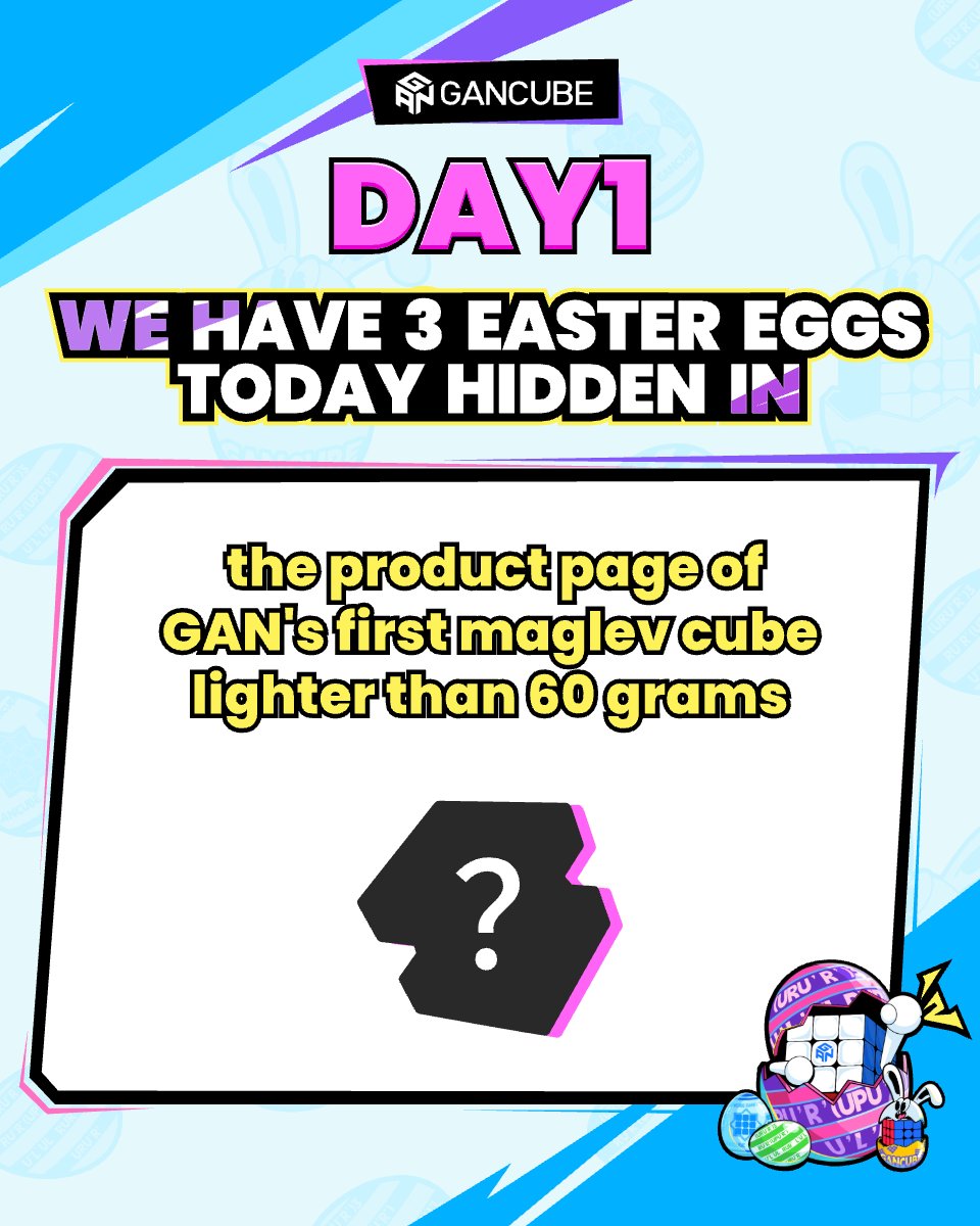 gancube's tweet photo. 📢📢 The #EasterFunHappyHunt at https://t.co/BF0EPqH8aP has NOW begun! 

Let's start with a simple quiz for DAY 1️⃣: The eggs are hidden within the page of 🧩 __. 

#GANCUBE #GANGURUS #GANSpeedcube #speedcube #cube #easteregg #easteregghunt https://t.co/NmrbHkS1w9