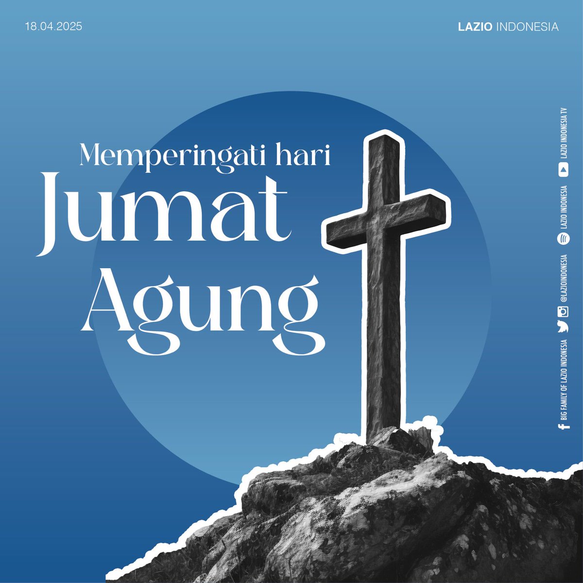 Selamat memperingati Jumat Agung 2025. Semoga sukacita dan damai sejahtera selalu melingkupi kita semua.