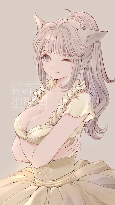 ディアンドル可愛いけどちょっと恥ずかしい#FF14 #ミコッテ 