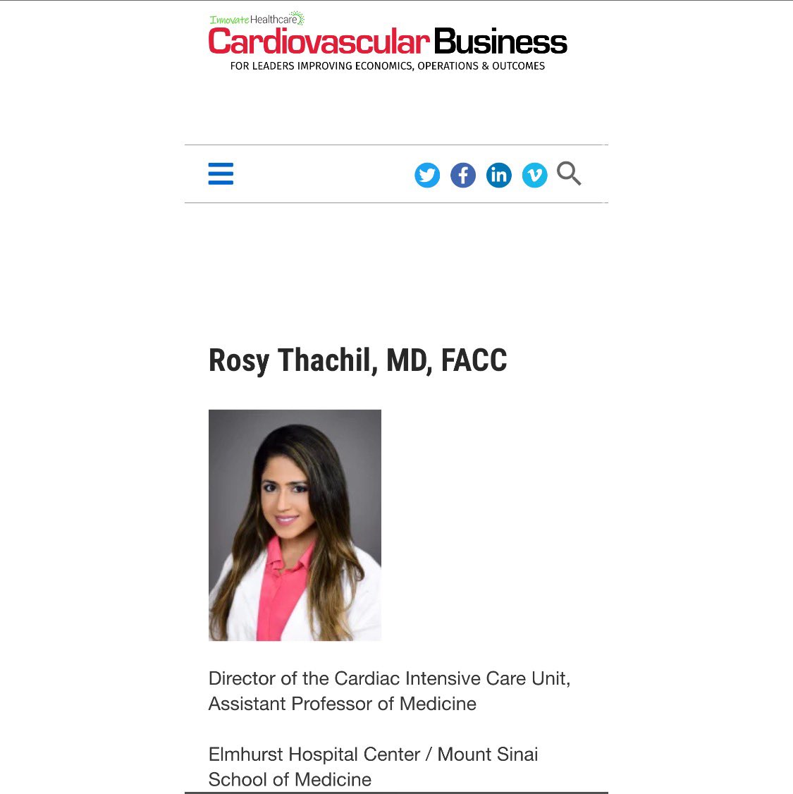 Dr. Rosy Thachil (@rthachilmd) on Twitter photo Iβm deeply honored to be named to the 2025 <a href="/CardioBusiness/">Cardiovascular Business</a> 40 Under 40 list, and to be recognized alongside such a dynamic group of leaders who are advancing the field of cardiovascular care in bold and innovative ways.
This recognition is not mine alone β itβs a reflection of Iβm deeply honored to be named to the 2025 <a href="/CardioBusiness/">Cardiovascular Business</a> 40 Under 40 list, and to be recognized alongside such a dynamic group of leaders who are advancing the field of cardiovascular care in bold and innovative ways.
This recognition is not mine alone β itβs a reflection of