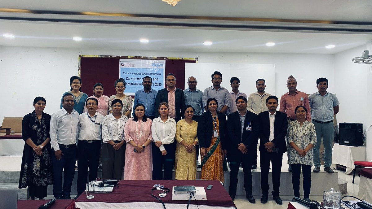 nphlnepal's tweet photo. On April 16-17, 2025, NIC-NPHL, with WHO Nepal’s support, conducted an onsite monitoring and orientation workshop for the National Integrated Influenza–SARS-CoV-2 Surveillance Network (NISN) in Koshi Province.

Activities included site visits to Koshi Hospital (Sentinel Site) and PPHL Koshi (Testing Site) to assess surveillance systems, identify key challenges, and discuss strategies for enhanced influenza surveillance. Discussions focused on strengthening surveillance program through effective collaboration and stakeholder communication. The visit also evaluated NISN workflows, including case identification, sample collection, and reporting, with findings documented for further improvements.

Dr Ranjan Raj Bhatta, director of NPHL, led the workshop, joined by key stakeholders, including Dr. Runa Jha (Chief Medical Superintendent of Koshi hospital ) and her team, as well as Prakash Chandra Karki (PPHL Director) and his team. Participants committed to addressing identified challenges and enhancing coordination for a more effective and integrated surveillance system.

This initiative is in line with the pandemic influenza preparedness framework in line with the global influenza program.