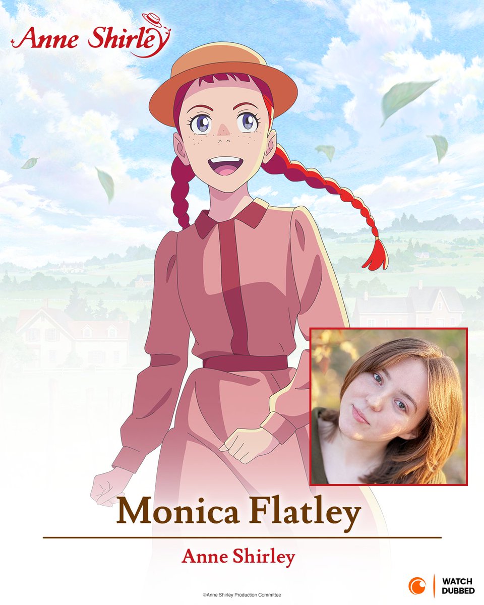 Monica Flatley (@monicaallanpoe) on Twitter photo Words cannot express how grateful and overjoyed I am to be voicing Anne in the EN dub of #AnneShirley on <a href="/Crunchyroll/">Crunchyroll</a>
Anne is a beautiful soul. She is joy and wonder and imagination, and I'm honored to help bring her beloved story to life with such an incredible cast and crew❤️ Words cannot express how grateful and overjoyed I am to be voicing Anne in the EN dub of #AnneShirley on <a href="/Crunchyroll/">Crunchyroll</a>
Anne is a beautiful soul. She is joy and wonder and imagination, and I'm honored to help bring her beloved story to life with such an incredible cast and crew❤️