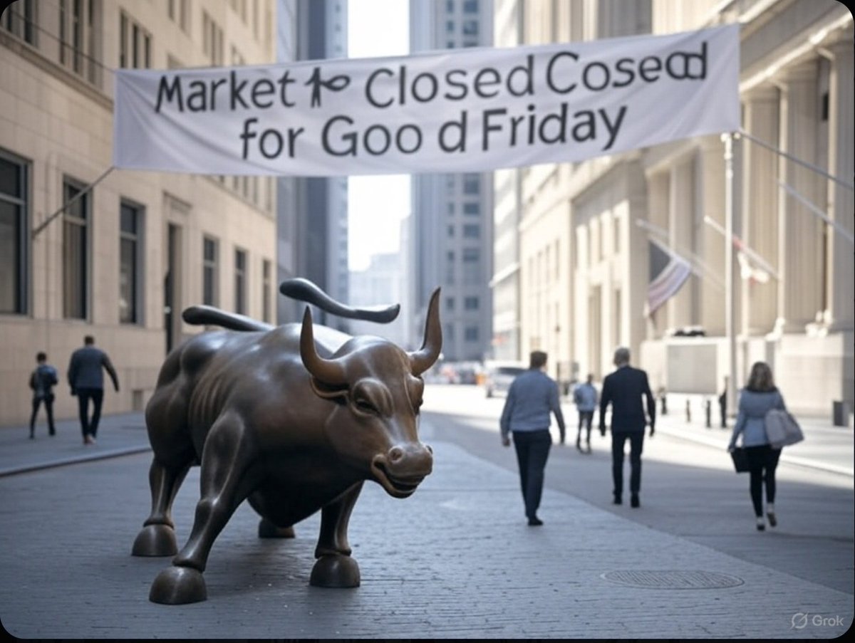 🤔为什么今天美股不开市？ 今天是2025年4月18日，耶稣受难日（Good Friday）。根据传统，美国股市（NYSE和Nasdaq）在这一天全天休市。投资者们可以借此机会休息一下，准备下周的交易！🍺🍺  #美股#耶稣受难日#