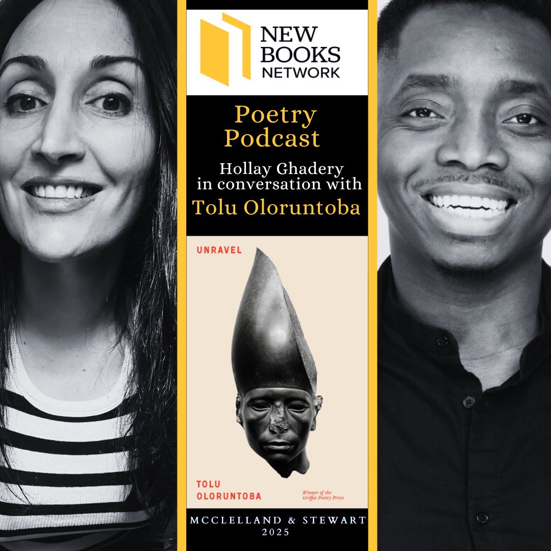 Hollay Ghadery (she/her) (@hollay2) on Twitter photo Check out the <a href="/NewBooksNetwork/">New Books Network (@newbooksnetwork.bsky.social)</a> to listen to me talk with Griffin & Giller Prize winning poet <a href="/toluini/">Tolu Oloruntoba</a> about bonsai trimming, the afterlife of landfill diapers, & his stunning new collection, Unravel (McClelland & Stewart, 2025)
newbooksnetwork.com/unravel
#poetry Check out the <a href="/NewBooksNetwork/">New Books Network (@newbooksnetwork.bsky.social)</a> to listen to me talk with Griffin & Giller Prize winning poet <a href="/toluini/">Tolu Oloruntoba</a> about bonsai trimming, the afterlife of landfill diapers, & his stunning new collection, Unravel (McClelland & Stewart, 2025)
newbooksnetwork.com/unravel
#poetry