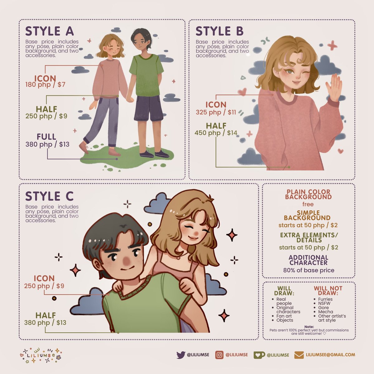 art commissions are open again! 💘

send me a message if you're interested!
💌 for more samples: liliumse.carrd.co