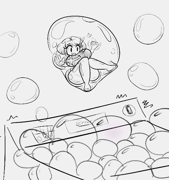 HoverMaus's tweet photo. [Old Doodle]
A shrunken Pyra in her swimsuit flying out of a bubble from a washing machined https://t.co/SCqzhvACxg