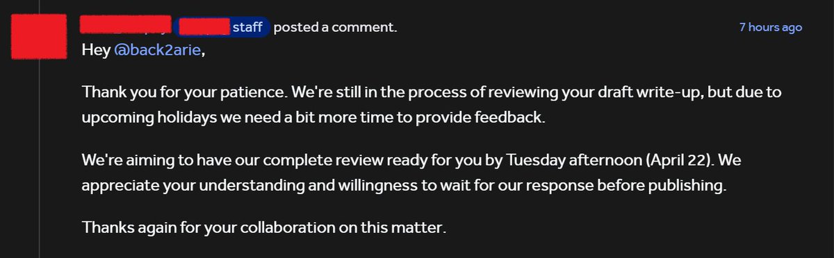 blackarazi's tweet image. Hopefully, a new write-up is coming next week.

#BugBountyWriteup