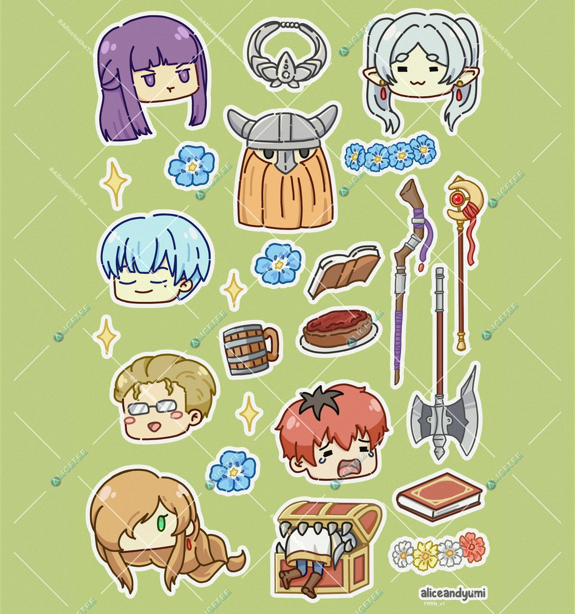 AliceTee_vt's tweet image. Guess the anime! cute chibi edition 😁 printed stickers of this art available on 👉 aliceandyumi  

#stickersheet #stickerlover #anime #cute  #giftforher #art #chibi