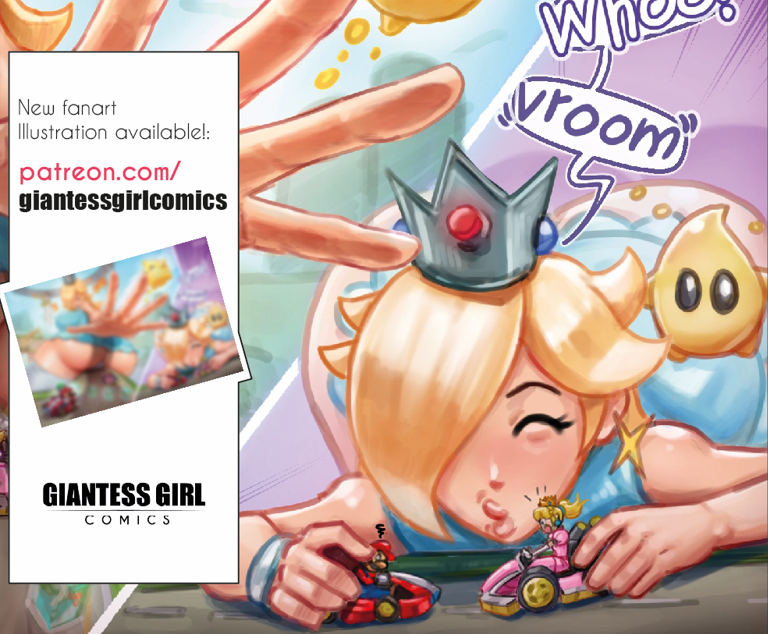 GiantGirlComic's tweet photo. Our original fan art comic Rosalina’s Supersized Showdown is now available! Watch it right now in our website: https://t.co/oG8XoS0ydJ 

Remember you can support us on patreon here: https://t.co/u8rUvdNsJL #Giantess 

#Rosalina #Fanart #HeightGrowth #GiantessGirlComics #comic https://t.co/bweLZ81DO6