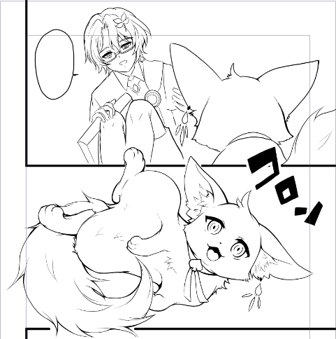猫ちゃんアクスタ来てウキウキしながら描いてたけど原稿始めちゃって手が付けられなくなってる落書き漫画いつになったら描けるんだろう😇3Pくらいだし無配にしようかな…😂
